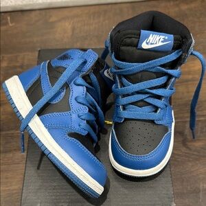Nike Blue and Black Jordan 1 RETRO